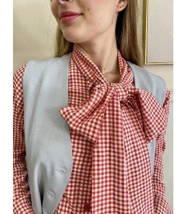 CAMISA CUADROS LAZO CUELLO