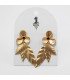 PENDIENTES FLOR CON HOJAS COLGANDO