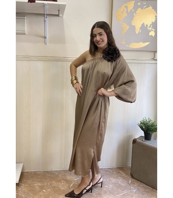 VESTIDO ASIMETRICO SATÉN