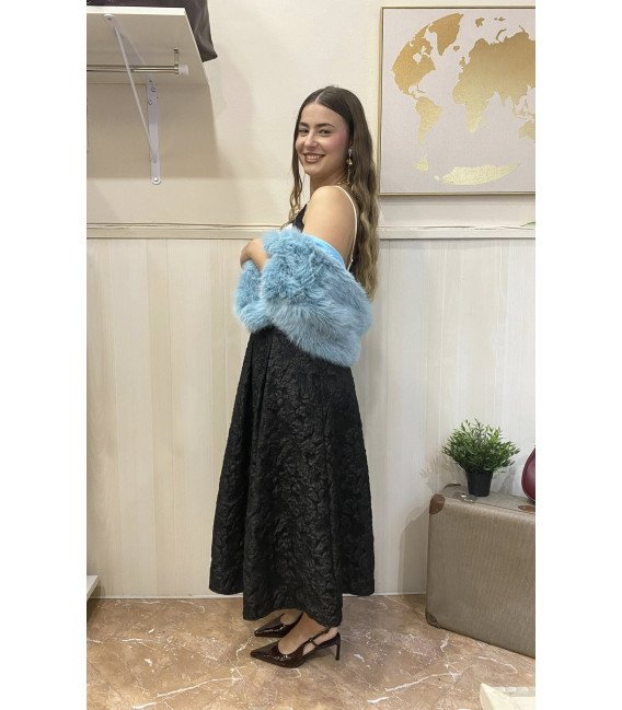 FALDA NEGRA DRAPEADA