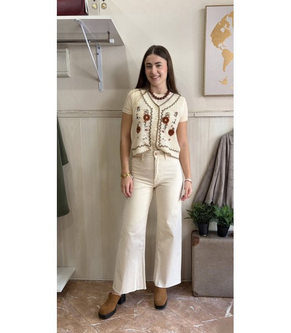 pantalon vaquero crop