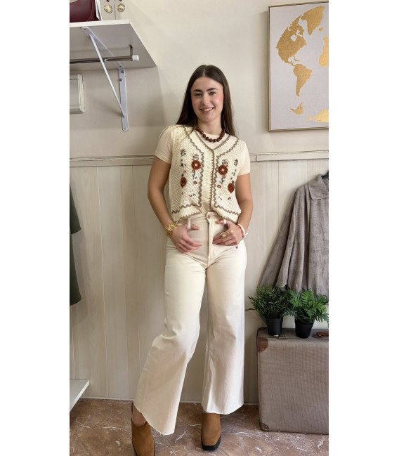 pantalon vaquero crop