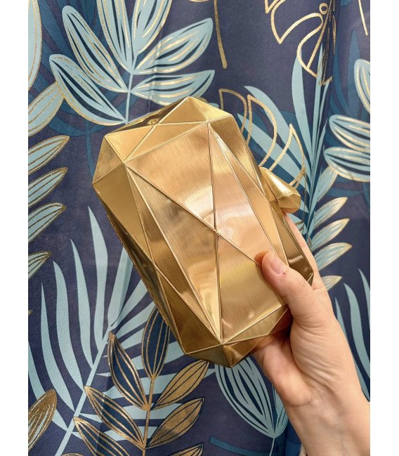 bolso de mano dorado