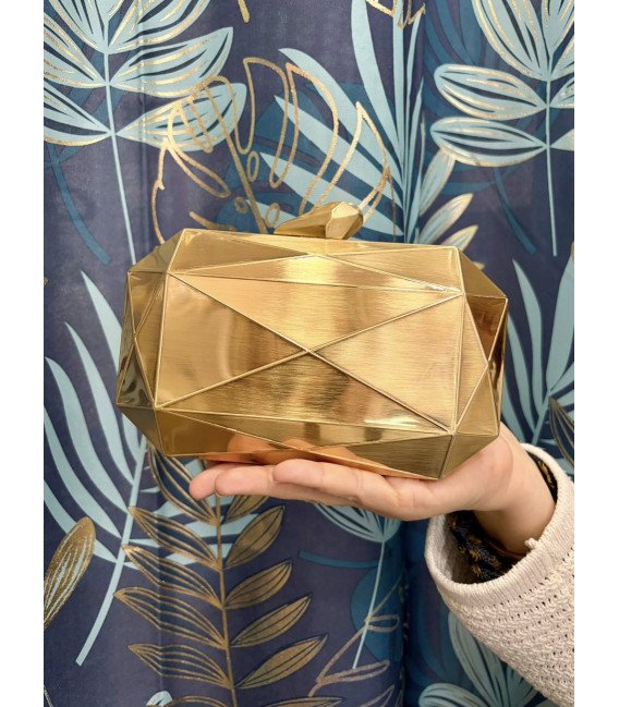 bolso de mano dorado