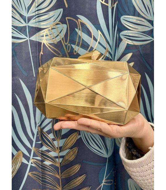 bolso de mano dorado