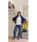 PANTALON VAQUERO ROSAS
