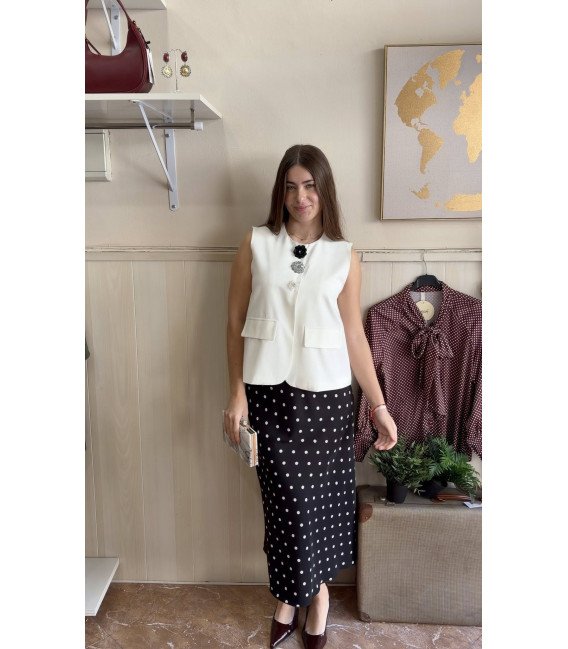 CHALECO BOTONES FLOR