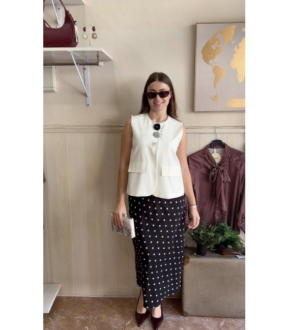 CHALECO BOTONES FLOR