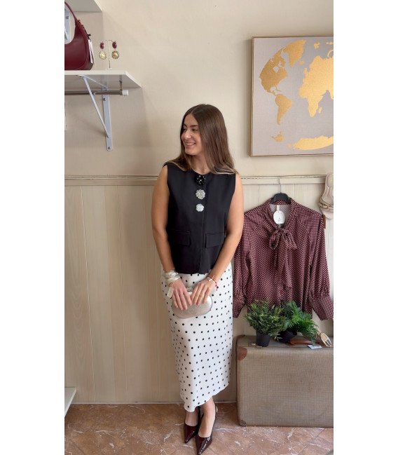 CHALECO BOTONES FLOR