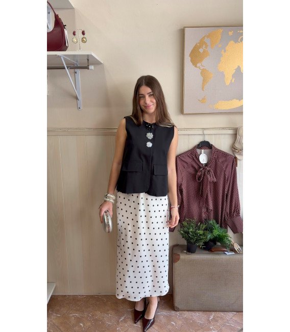 CHALECO BOTONES FLOR