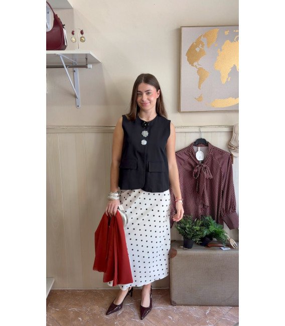 CHALECO BOTONES FLOR