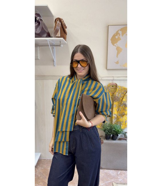 PANTALON VAQUERO FRUNCIDO