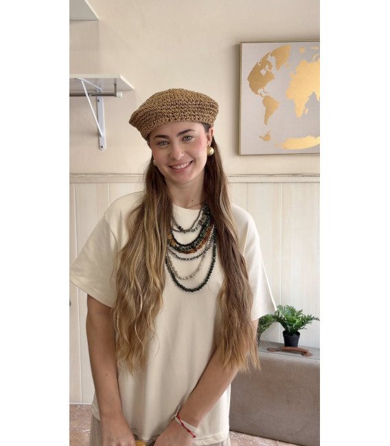 BOINA GANCHILLO RAFIA