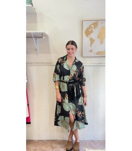 vestido camisero flores